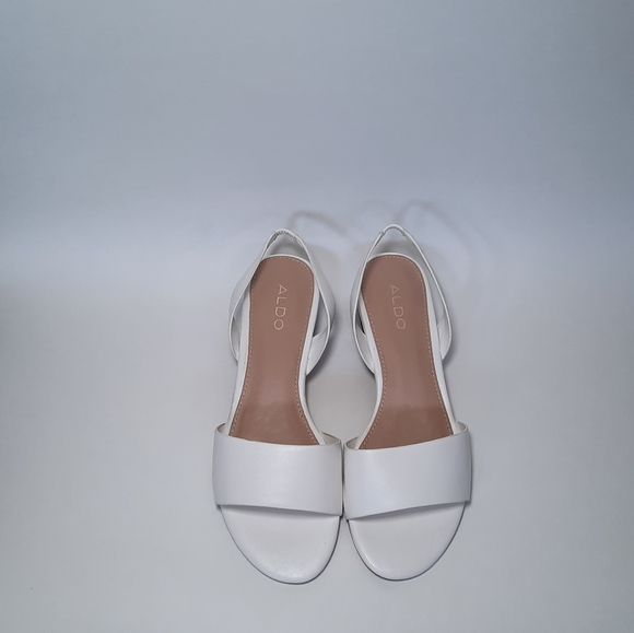 Aldo White Slingback Sandals - Picture 2 of 4